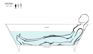 Ванна из искусственного камня Salini Mona S-Stone 102921M 180x80см белый матовый